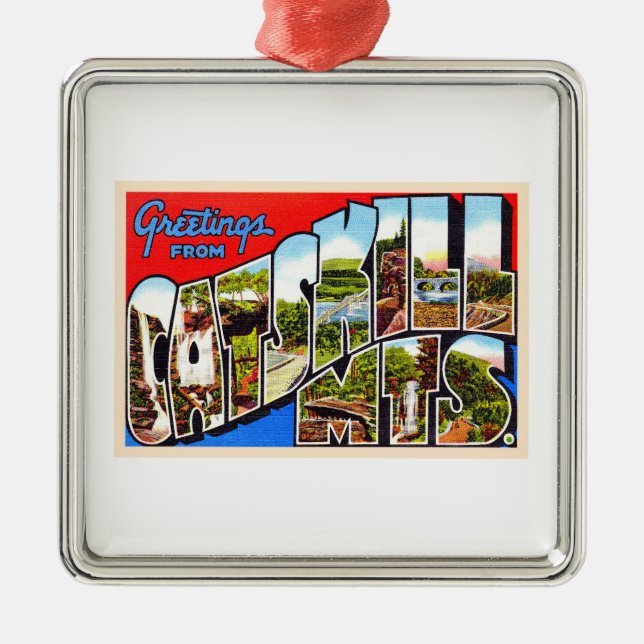 Catskill Mountains New York Großer Brief Postkarte Ornament Aus Metall (Vorne)