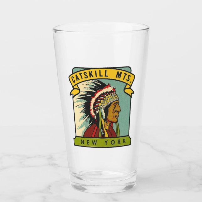 Catskill Mountains, New York Pint Glass Glas (Vorderseite)