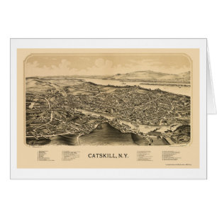 Catskill, NY panoramische Karte - 1889