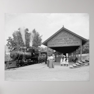Catskills Bahnhof, 1902. Vintages Foto Poster