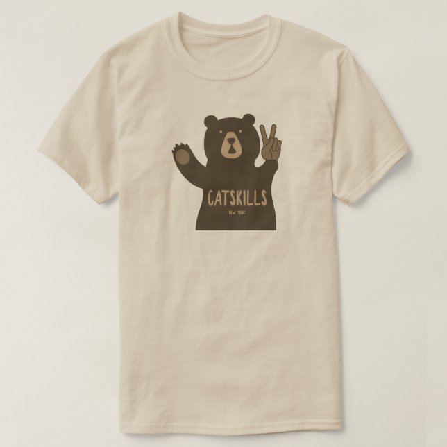 Catskills New York Peace Bear T-Shirt (Design vorne)