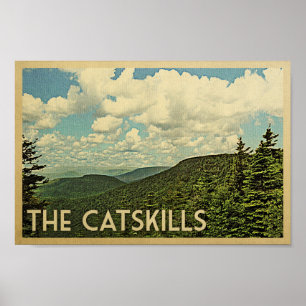 Catskills Plakat - GebirgsVintager Reise-Druck