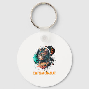 Catsmonaut Astronautenkatze oder Weltraumkatze Schlüsselanhänger