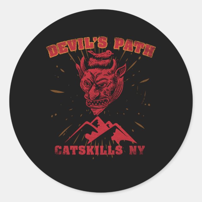 Catss Wikers Devil's Path Upstate New York Wikers Runder Aufkleber (Vorderseite)