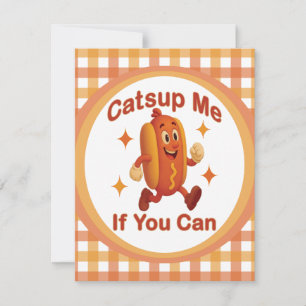 Catsup me if you can Funny Hot Dog - Ketchup Puff Einladung
