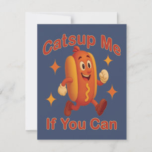 Catsup me if you can Funny Hot Dog - Ketchup Puff Einladung