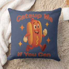 Catsup me if you can Funny Hot Dog - Ketchup Puff Kissen