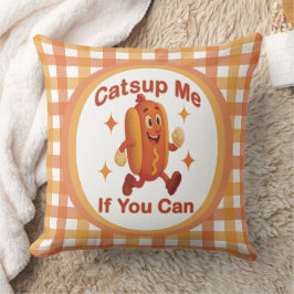 Catsup me if you can Funny Hot Dog - Ketchup Puff Kissen