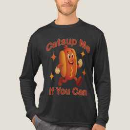 Catsup me if you can Funny Hot Dog - Ketchup Puff Tri-Blend Shirt