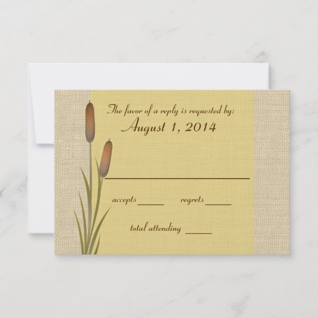 Cattail Lake Response RSVP Karte (Vorderseite)