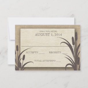 Cattails Lake Wedding Response RSVP Karte
