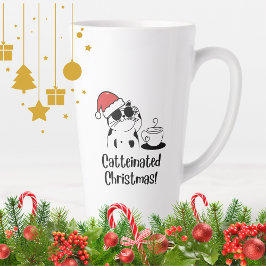 Catteinated Christmas Coffee and Cat Lover Holiday Milchtasse