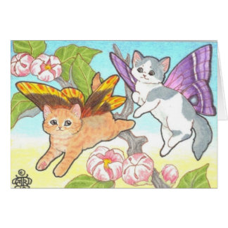 Catterflies im Frühjahr, das Skytag leere Karte