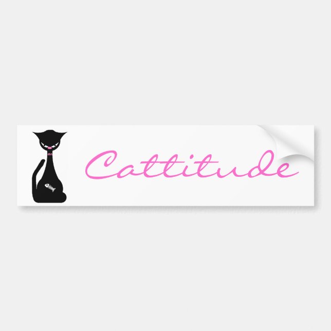 Cattitude Autoaufkleber (Vorne)