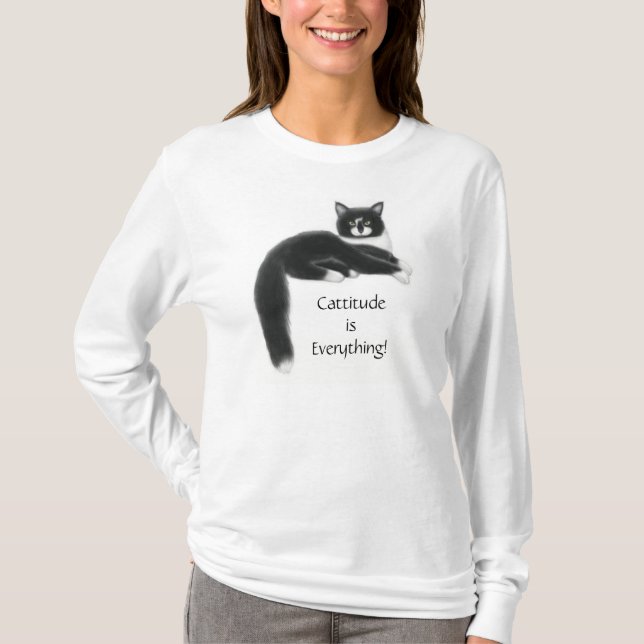 Cattitude ist alles Bella Flowy Shirt (Vorderseite)