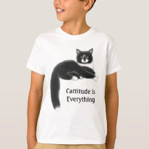 Cattitude ist alles scherzt T - Shirt