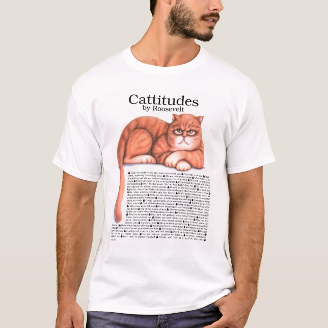 Cattitudes Poster T-Shirt (Vorderseite)