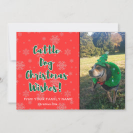 Cattle Dog Weihnachtswünsche Feiertagskarte