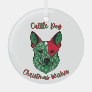 Cattle Dog Weihnachtswünsche Ornament Aus Glas