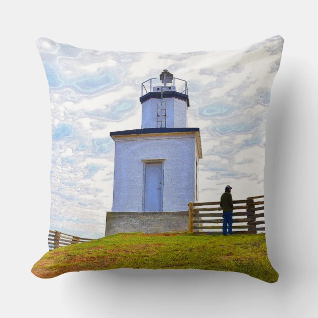 Cattle Point Lighthouse San Juan Island Pillow Kissen (Vorderseite)