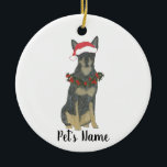 Cattledog Heeler (blau) Keramik Ornament<br><div class="desc">Machen Sie die schöne Liste in diesem Jahr mit einem Ornament Ihrer Lieblings-kleine Elf! Für die süßesten Geschenke,  paaren Sie es mit einem passenden Kunstdruck oder einem anderen Artikel aus meiner Sammlung!</div>