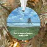 Cattlewash Beach, Barbados Ornament<br><div class="desc">Cattlewash Strand,  Barbados Foto Grafik Bild von Cattlewash Strand. An der Ostküste von Barbados gelegen. Genießen Sie kilometerlange Palmen am Strand,  während Sie die Brisen des Atlantiks erkunden. Von celeste@khoncepts.com #barbados</div>