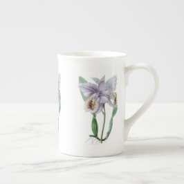 Cattleya Orchid Botanischer Knochen China Tasse