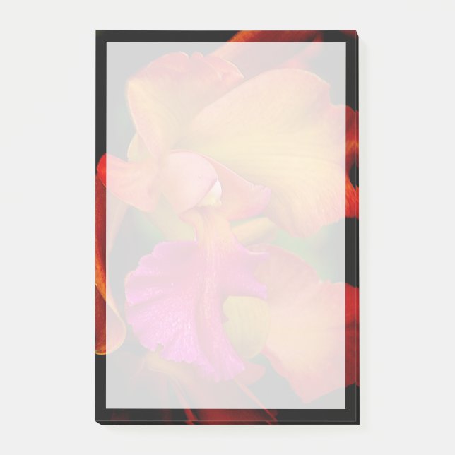 Cattleya Orchid Portrait Post-it Klebezettel (Vorderseite)