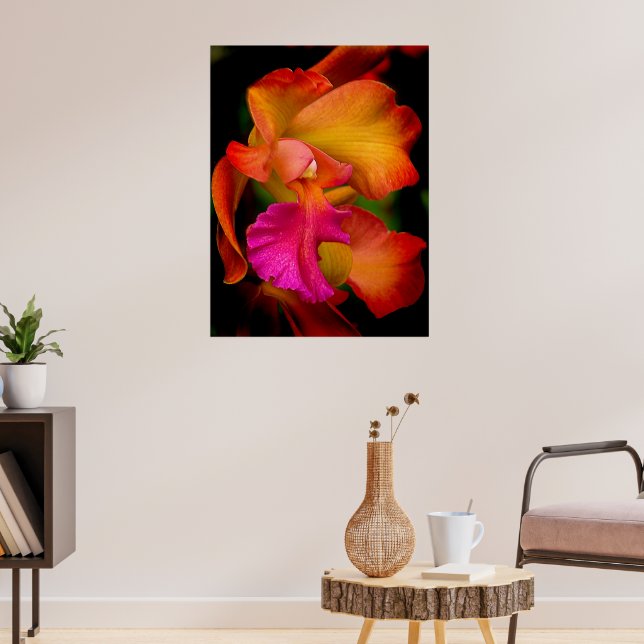 Cattleya Orchid Portrait Poster (Wohnzimmer 3)