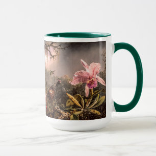 Cattleya Orchid und drei brasilianische Hummingbir Tasse