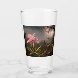 Cattleya Orchid und Three Hummingbirds (Heade) Glas