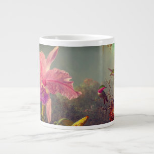 Cattleya Orchid und Three Hummingbirds Heade Jumbo-Tasse