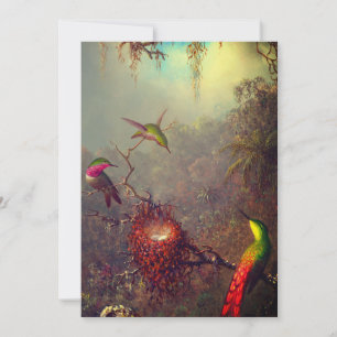 Cattleya Orchid und Three Hummingbirds Heade Save The Date