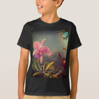 Cattleya Orchid und Three Hummingbirds Heade