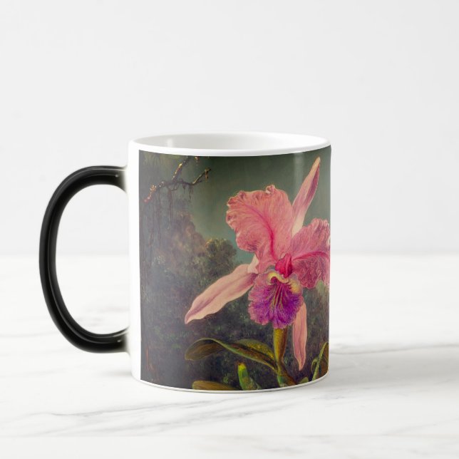 Cattleya Orchid und Three Hummingbirds Heade Verwandlungstasse (Links)