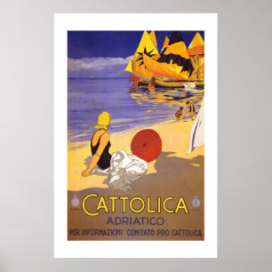 Cattolica Italien Vintage Poster
