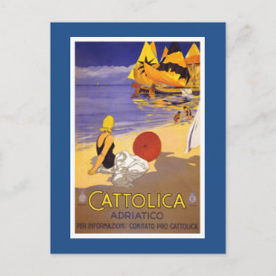 Cattolica Vintages italienisches Reiseplakat Postkarte