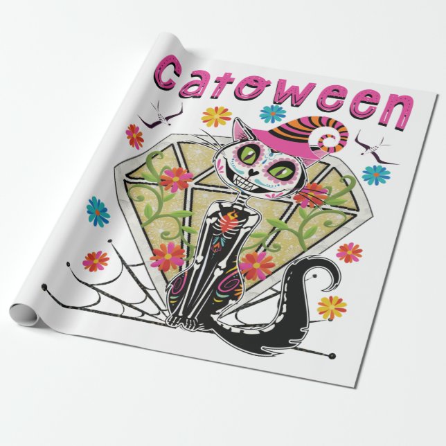 Cattoween Halloween Geschenkpapier (Ungerollt)