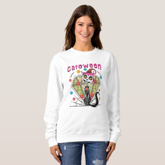 Cattoween Halloween Sweatshirt (Vorne ganz)