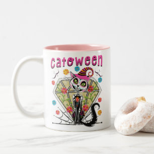Cattoween Halloween Zweifarbige Tasse