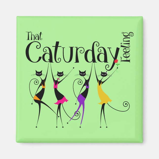 Caturday Cat Lovers Magnet (Vorne)