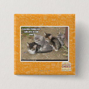 Caturday Conga-Linie Button