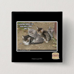 Caturday Conga-Linie Button