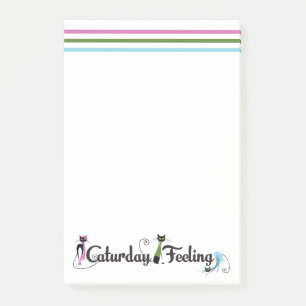 Caturday Katzenliebhaber Post-it Klebezettel