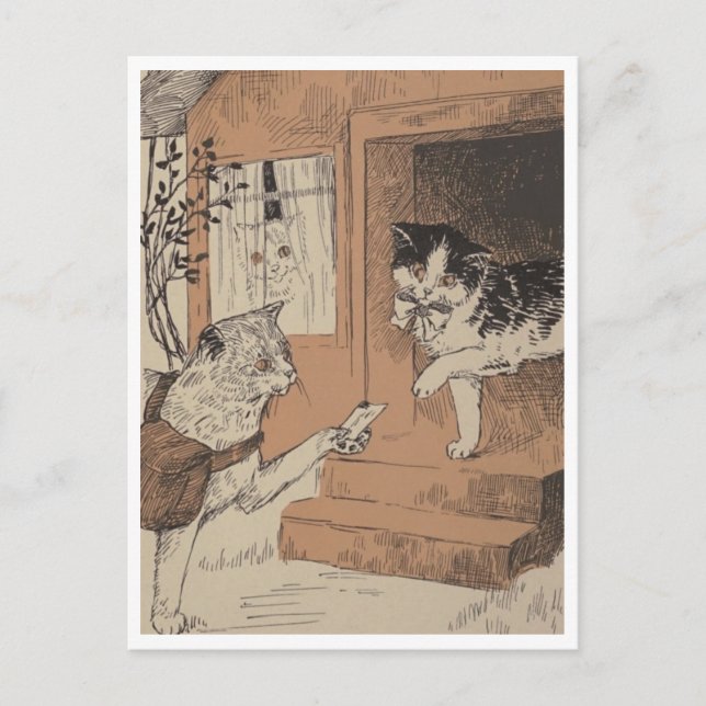 "Caturday-Lieferung"  Postkarte (Vorderseite)
