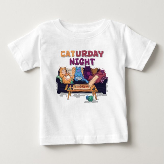 Caturday Night Baby T-shirt (Vorderseite)
