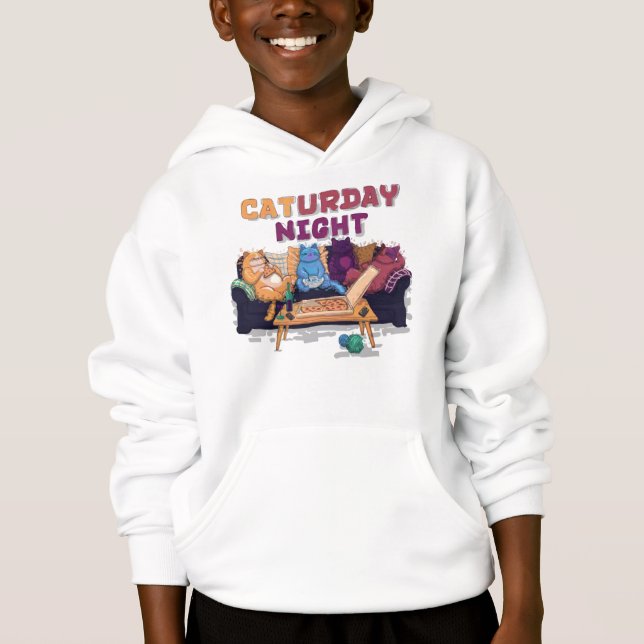 Caturday Night Hoodie (Vorderseite)