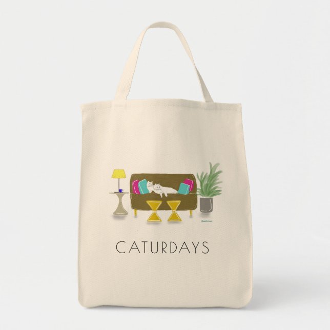 "CATURDAYS" Lebensmittelgeschäft-Tasche Tragetasche (Vorne)