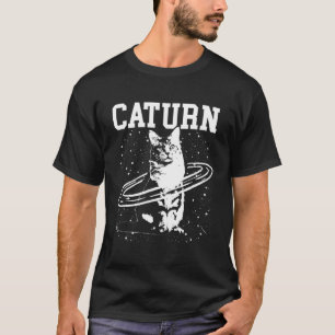 Caturn Saturn Weltraumkatze Weihnachten T-Shirt