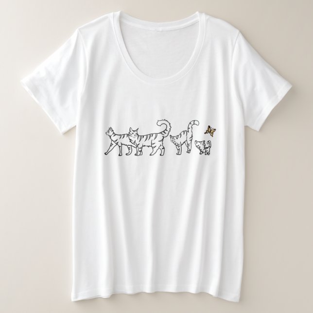 Catwalk Große Größe T-Shirt (Design vorne)